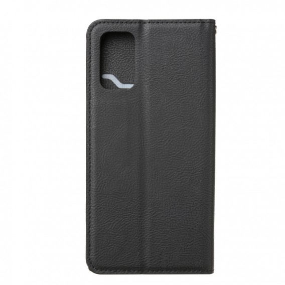 Samsung Galaxy S20 FE Magnetic Flip Leder Case mit Holder & Card Slots & Wallet Schwarz