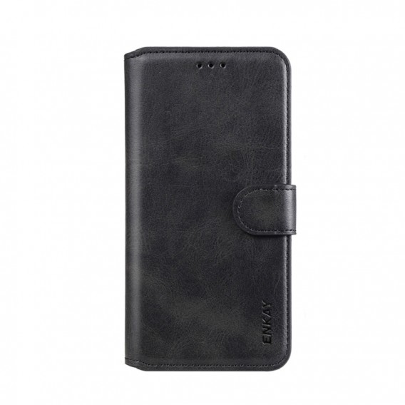 Samsung Galaxy S20 FE / S20 Lite Magnetic Flip Leder Case mit Holder & Card Slots & Wallet Schwarz