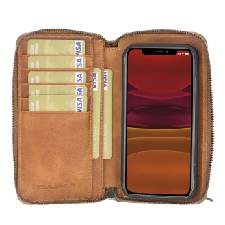 Bouletta Pouch Magnetische abnehmbare Case mit RFID für iPhone 12 mini Fiesta Tan