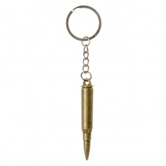 Schlüsselanhänger Bullet Patrone Metal, 6cm (Auf Wunsch mit Gravur)