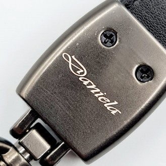Leder Schlüsselanhänger für Mercedes (Schwarz)