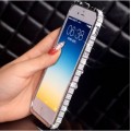 Luxus Aluminium Silber Bling Bumper Strass iPhone 6+ 5,5"