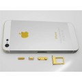 iPhone 5 Alu Backcover Rückseite Weiss Gold (ohne vorm)