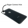 iPhone X Rückseite Backglas Akkudeckel Schwarz mit grosses Loch