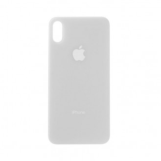 iPhone X Rückseite Backglas Akkudeckel Weiss mit grosses Loch