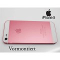 iPhone 5 Alu Backcover Rückseite Rosa Weiss A1428, A1429, A1442