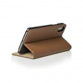 Mike Galeli - iPhone Xs / X Echtleder Book Case Tasche Flip Cover (MARCIPX-M04) - Braun