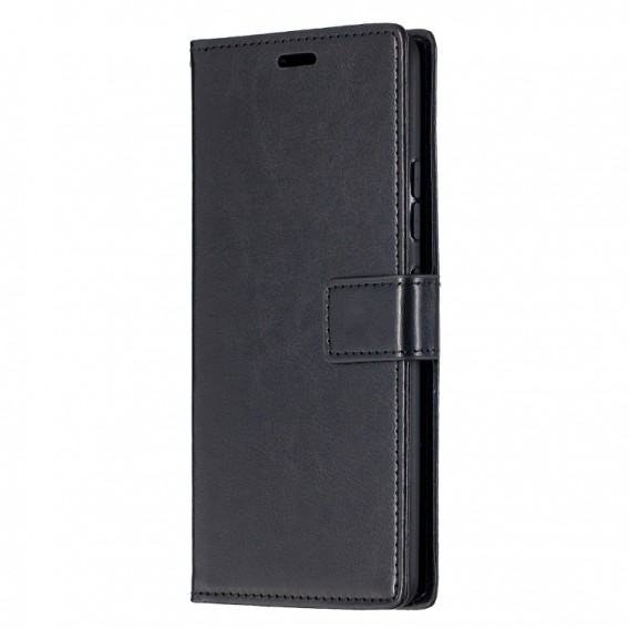 Galaxy A42 Leder Schwarz Kreditkarte Etui Bookcase