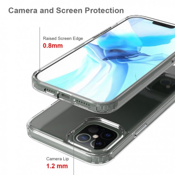 iPhone 12 Pro Max Outdoor TPU-Hülle und Anti-Drop (transparent)