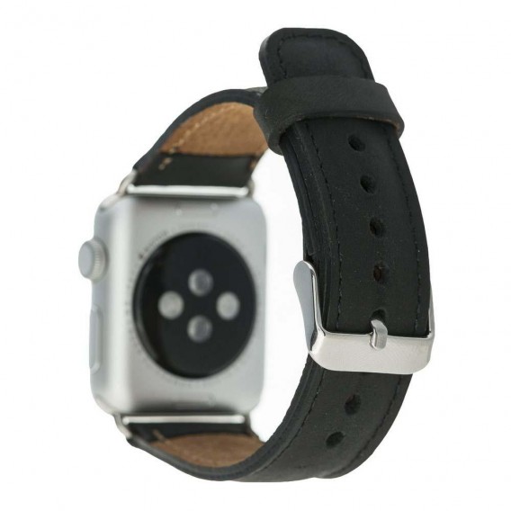 Bouletta Leder Watch Gurt für Apple Watch 42mm / 44mm - Antic Schwarz