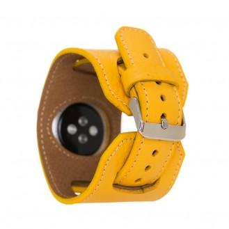 Bouletta Lederarmband für Apple Watch  42mm / 44 mm - Floater Gelb
