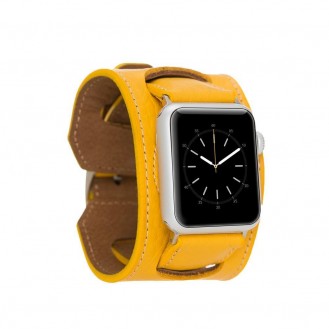 Bouletta Lederarmband für Apple Watch  42mm / 44 mm - Floater Gelb