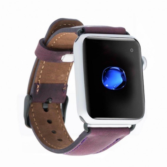 Bouletta Leder Watch Gurt für Apple Watch 42mm / 44 mm - Antic Lila