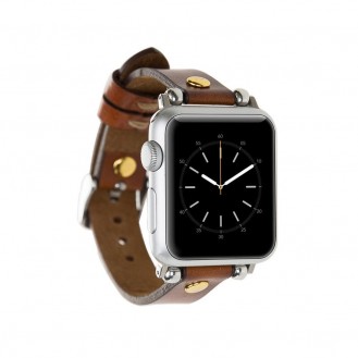 Bouletta Leder Trokya Uhrenband für Apple Watch 42mm / 44mm - Rustikale Bräune mit Effekt