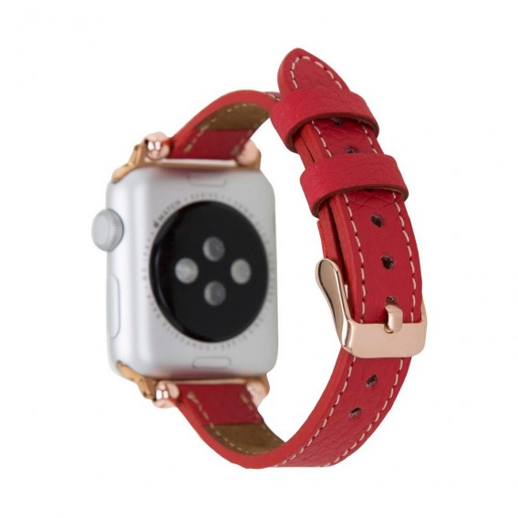 Bouletta Leder Ferro Uhrenarmband für Apple Watch  42mm / 44mm - Floater Rot