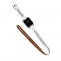 Bouletta Double Tour Leather Watch Strap with Crystal for Apple Watch 42mm / 44 mm - Nude Pink