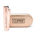 Clipper Feuerzeug - Rose Gold Metal (Auf Wunsch mit Gravur)