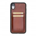 Bouletta Flex Cover mit Kartenfach Back Leder Case für iPhone XR Braun