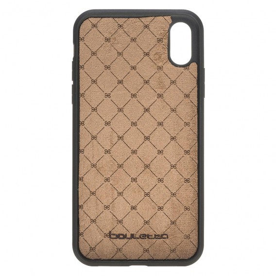 Bouletta Flex Cover mit Kartenfach Back Leder Case für iPhone XR Braun