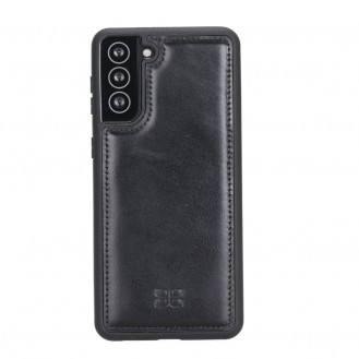 Samsung Galaxy S21 Leder Handyhüllen - Black Handyhülle