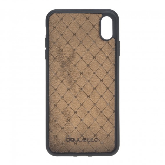 Bouletta Flex Cover Back Leder Case für iPhone XS Max Antic Braun