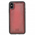 Bouletta Flex Cover Back Leder Case für iPhone XS Max Vegetal Burnished Red