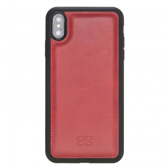 Bouletta Flex Cover Back Leder Case für iPhone XS Max Vegetal Red 1
