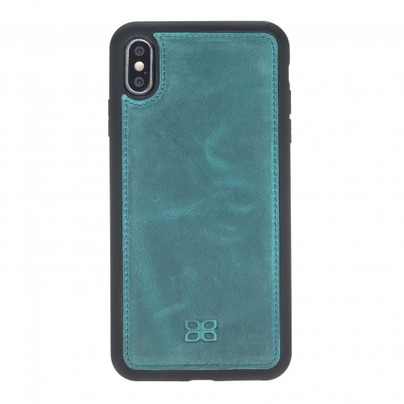 Bouletta Flex Cover Back Leder Case für iPhone XS Max Turquoise Blue