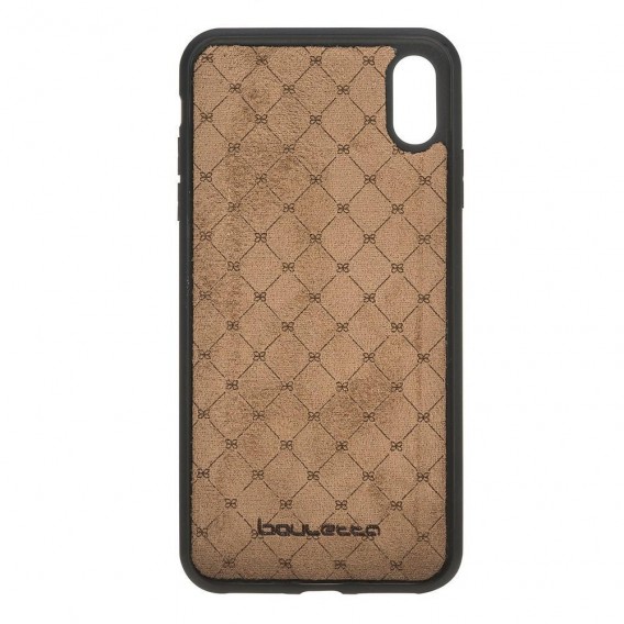 Bouletta Flex Cover Back Leder Case für iPhone XS Max Furry Croco Black