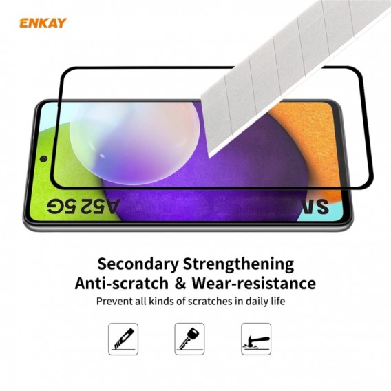 Samsung Galaxy A52 5G Enkay Temperiertes Glas Full-Kleber
