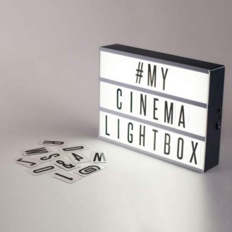 Lightbox LED inkls.85 Buchstaben & Symbolen Schwarzer Rahmen, Kunststoff