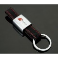 RS Schlüsselanhänger Schwarz Leder  (Auf Wunsch mit Gravur)