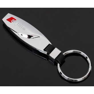 AUDI S Line  Glanze Metall Emblem Tuning Schlüsselanhänger (Auf Wunsch mit Gravur)