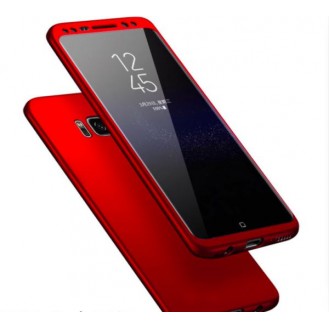 J-Case 360° Hülle Galaxy S8 Plus  Silikon Rot