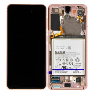 Samsung Galaxy S21 G991B/DS LCD Display inkl. Akku Phantom Pink Serviceware