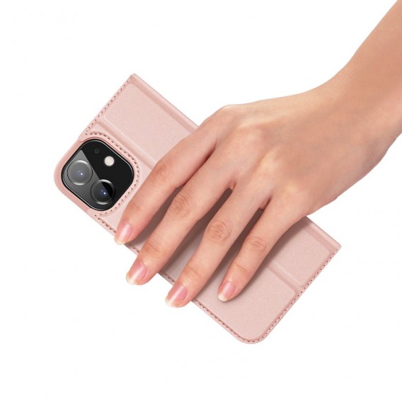 DUX DUCIS Skin Pro Holsterhülle Elegantes Etui für iPhone 12 mini pink