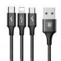 Baseus Rapid Series Multi USB Kabel 3 in 1 multiple 3A 1.2m