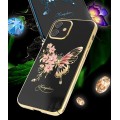 Schutzhülle mit original Swarovski-Kristallen verziert Schmetterling Handyhülle iPhone 12 Pro Max golden