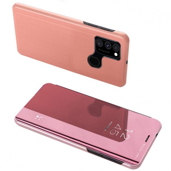 Clear View Case Cover für Samsung Galaxy A12 / Galaxy M12 rosa