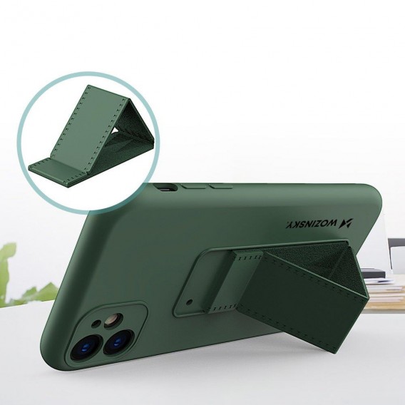 Wozinsky Kickstand Case Flexible Silikon Stand Cover iPhone 12 Pro Max Hellblau