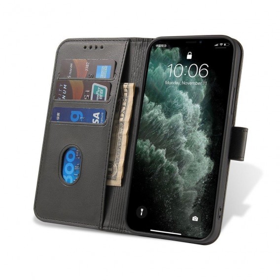 Magnet Case booktype case schutzhülle aufklappbare hülle für Samsung Galaxy A42 5G schwarz