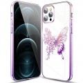 Apple iPhone 12 Pro Max Kingxbar Butterfly Schutzhülle mit Swarovski-Kristallen - Rosa
