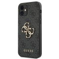 Guess iPhone 12 mini 5,4" grau / grau Hardcase 4G Big Metal Logo