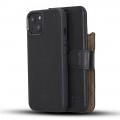 Bouletta Magnetische abnehmbare Handyhülle aus Leder mit RFID-Blocker für iPhone 13 Schwarz