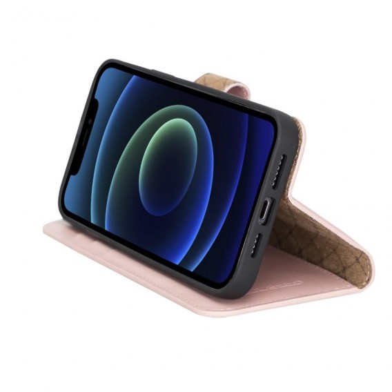 Bouletta Magnetische abnehmbare Handyhülle aus Leder mit RFID-Blocker für iPhone 13 Pro Sand