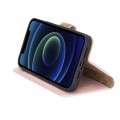 Bouletta Magnetische abnehmbare Handyhülle aus Leder mit RFID-Blocker für iPhone 13 Mini Sand