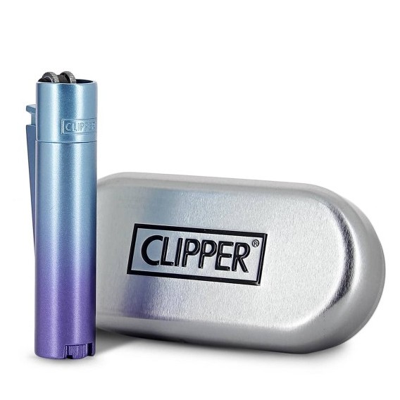 Clipper Feuerzeug - BLUE GRADIENT  (Auf Wunsch mit Gravur)