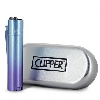 Clipper Feuerzeug - BLUE GRADIENT  (Auf Wunsch mit Gravur)
