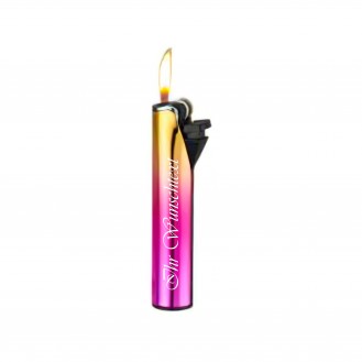 Metall Feuerzeug Reibrad SUMMER Gold und Pink  (Auf Wunsch mit Gravur)