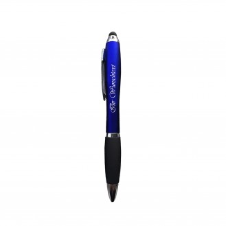 Blau Led Kugelschreiber mit Laser Gravur personalisieren